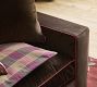 Hadley Upholstered Chocolate Velvet &amp; Pink Piped Sofa