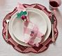 Radish Gingham Embroidered Napkins, Set of 4