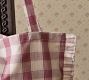 Raspberry Plaid Ruffle Tote Bag