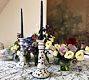 Hand-Painted Floral Ceramic Taper Candle Holder