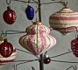 Cotton Mache Stripe Ornaments