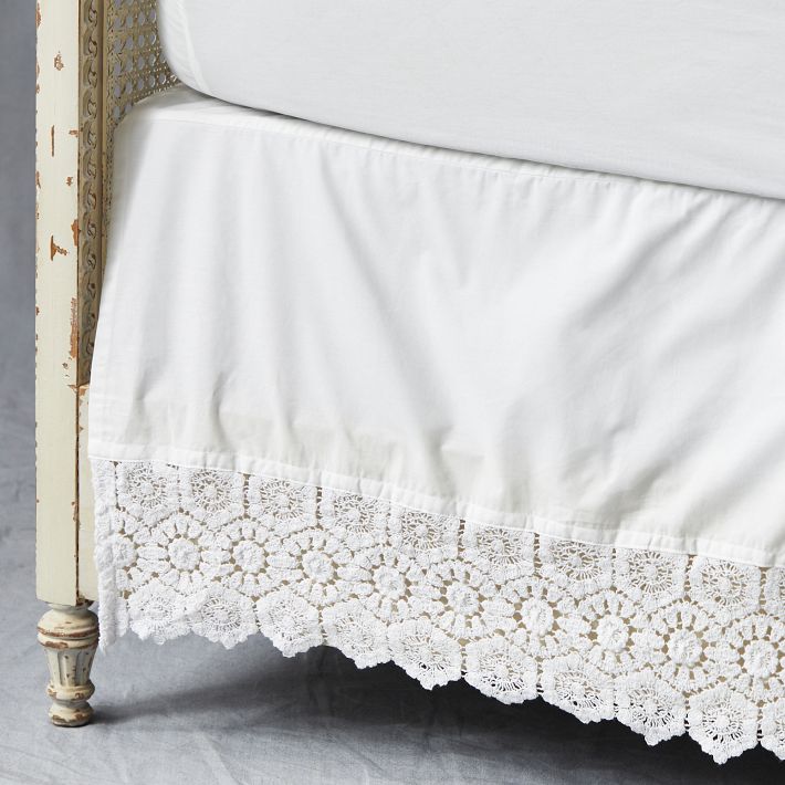 Crochet bed skirt king sale