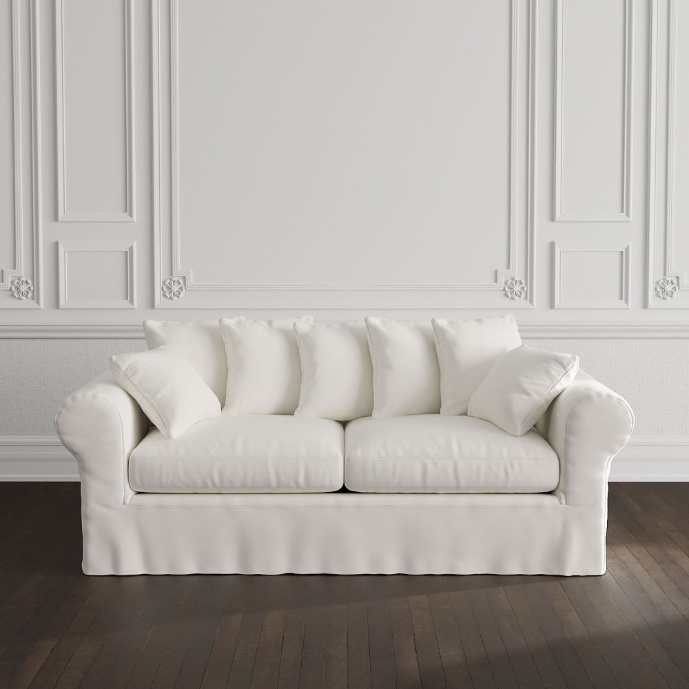Amazon.com: Classic Slipcovers WDEN2PC10WHT Sofa slipcover, 2 Piece,  Separate Cushion Cover, Pure White : Home & Kitchen