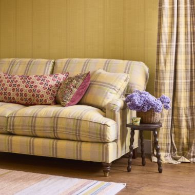 Yellow Plaid Living Room