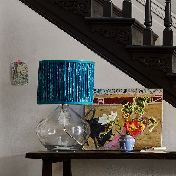 Zaina Glass Lamp Base Shade Set Greenrow