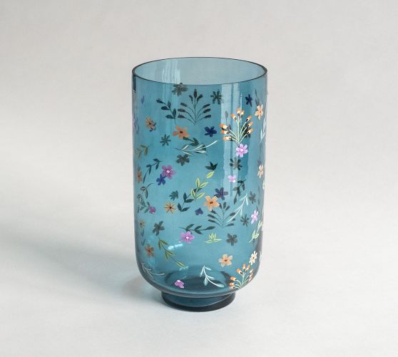 Sophia Hand-Painted Glass Vase