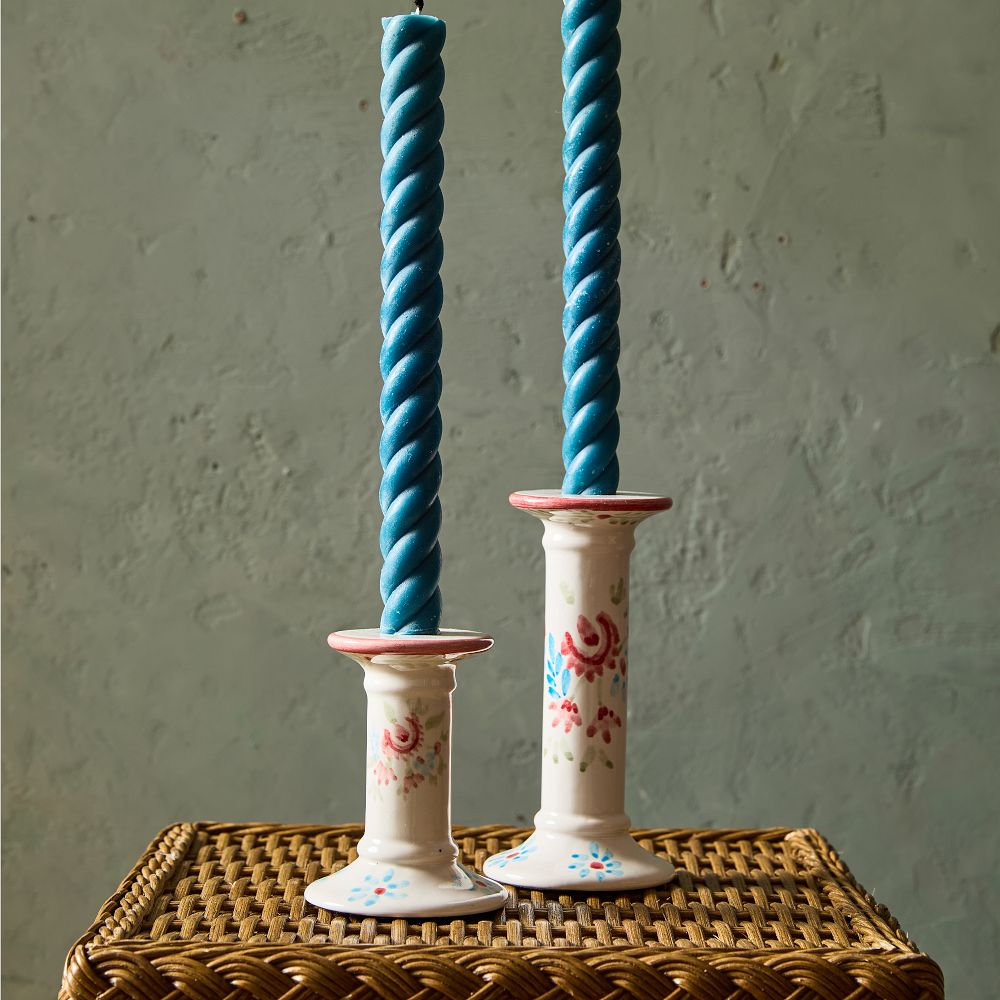 Penelope Hand-Painted Taper Candle Holder
