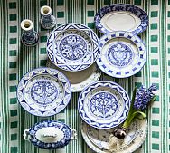 Hand-Painted Decorative Plates, Set of 4