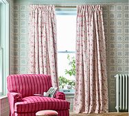 Rosie Bloom Printed Linen Curtain