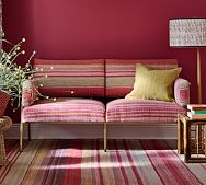 Emsley Striped Upholstered Loveseat