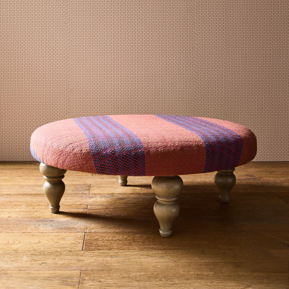 Kendall Striped Ottoman
