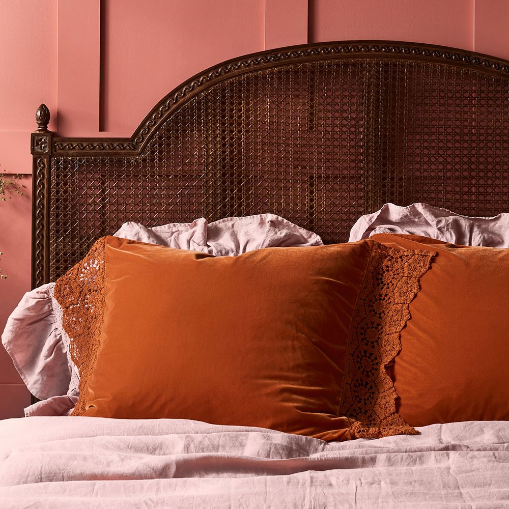 Velvet Crochet Shams