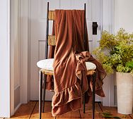 Velvet Ruffle Throw