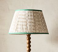 Printed Lattice Floral Taper Lamp Shade