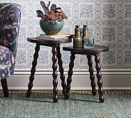 Half Round Nesting Tables, Set of 2