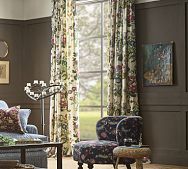 Printed Pleated Garden Variety Drape
