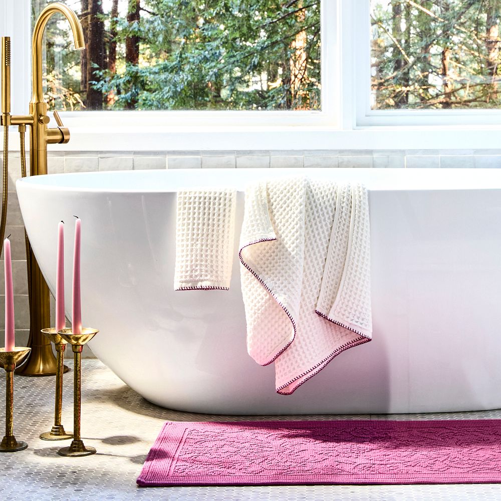 Whipstitch Waffle Towel