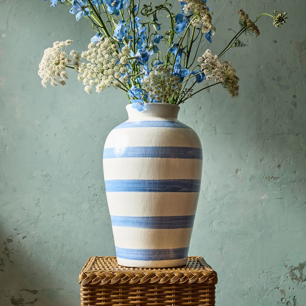 Stripe Terracotta Vase