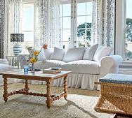 Charley Ruffle Skirt Slipcovered Sofa