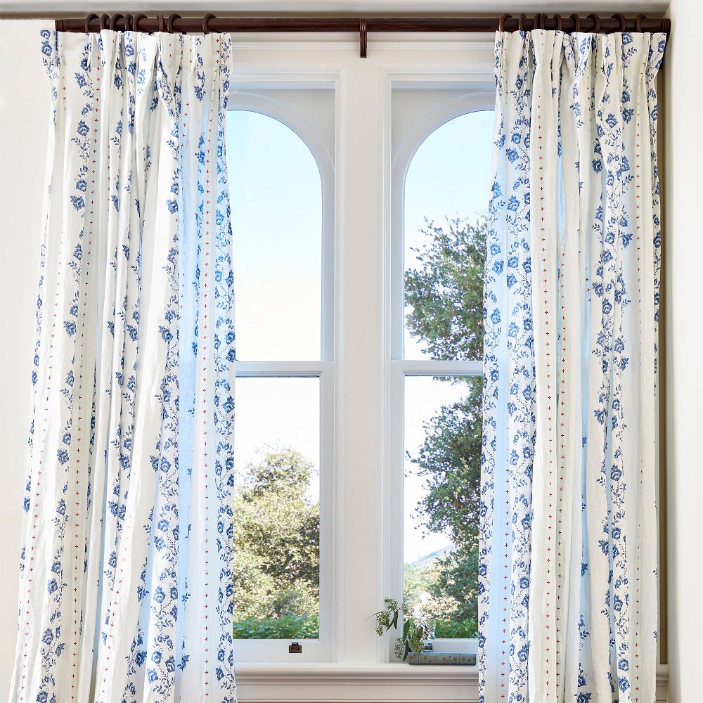 Gracie Printed Pleated Curtain