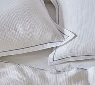 Recycled Cotton Contrast Stitch Shams