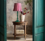 Rattan Round Side Table