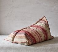 Triangle Flatweave Pouf