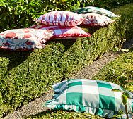 Pippa Outdoor Woven Ruffle Pillow Cover
