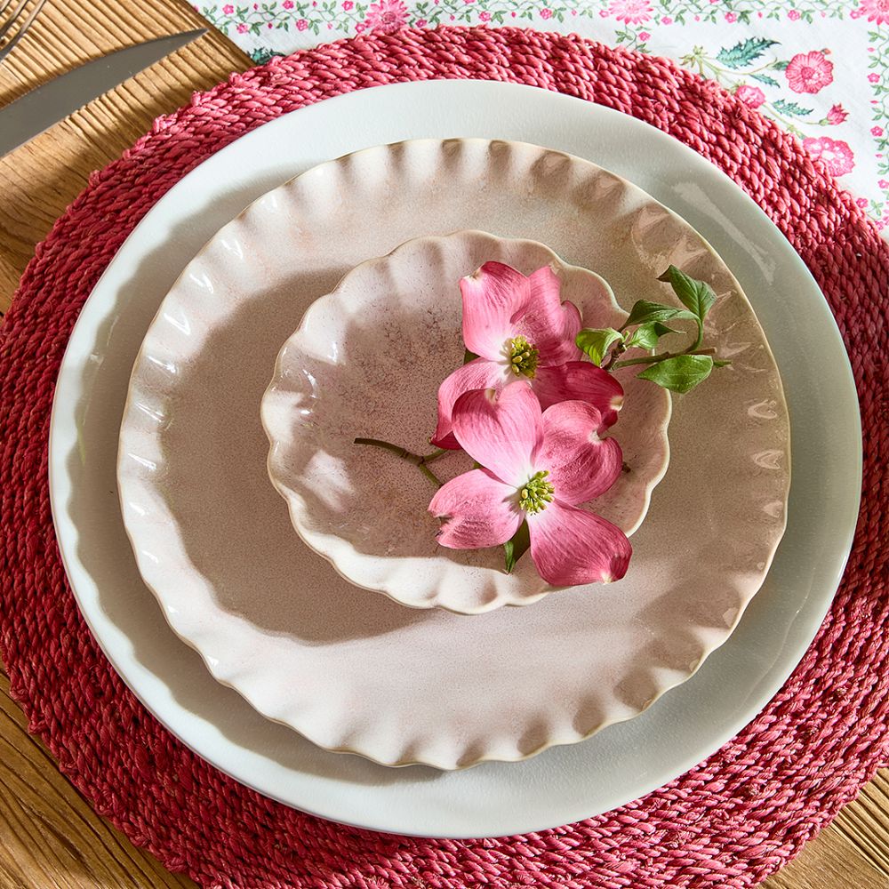 Pink Celeste Recycled Dessert Plate, Set of 4