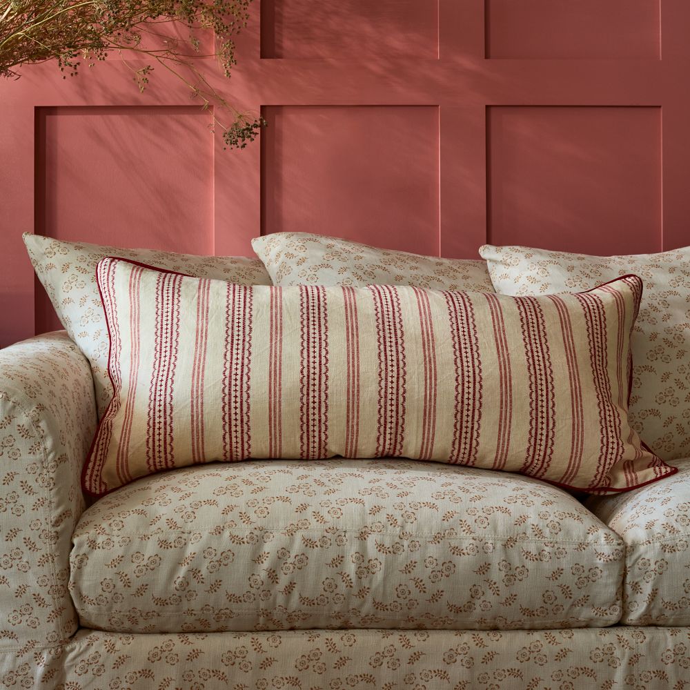 Printed Stripe Pillow Cover