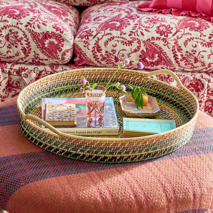 Luna Hand-Woven Round Tray