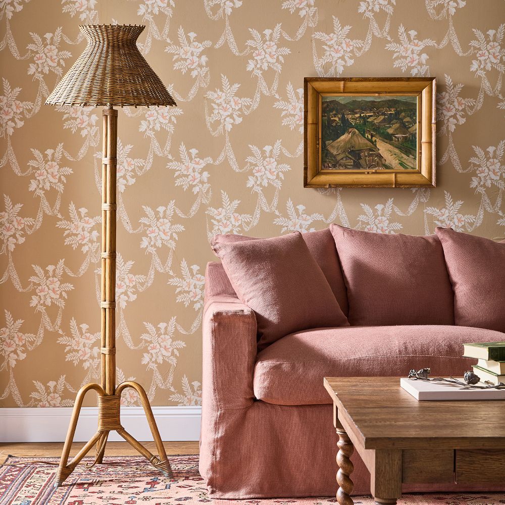 Millie Rattan Floor Lamp Set