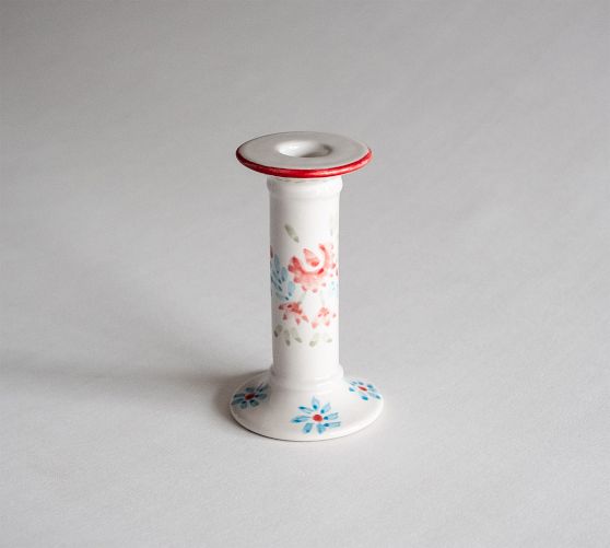 Penelope Hand-Painted Taper Candle Holder (3"x6")