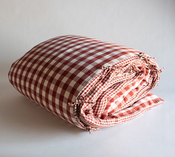 Reversible Gingham Duvet Cover and Shams