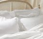 Linen Ruffle Crochet Shams, Set of 2