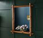 Caye Faux Bamboo Mirror, Vintage Brown