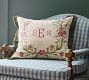 Pink Lily Velvet Embroidered Pillow Cover