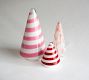Candy Cane Stripe Glass Christmas Tree Set