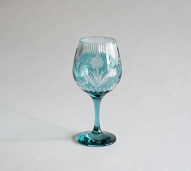 Blossom Antique Cut Wine Glass