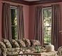 Pink Plaid Pleated Woven Drape
