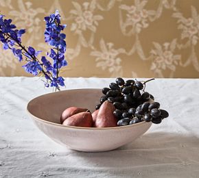 Pink Salgada Glazed Ceramic Serving Bowl