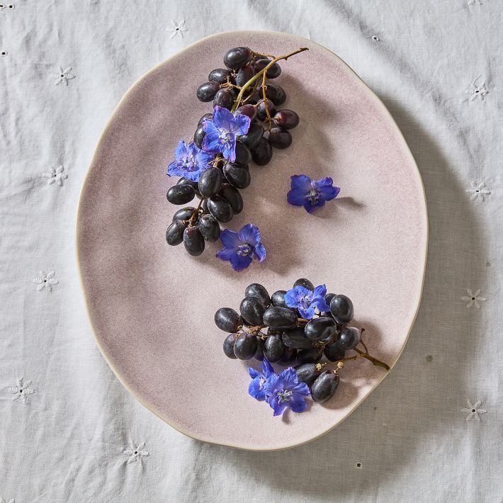 Pink Salgada Glazed Ceramic Serving Platter