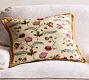 Floral Printed Pillow Cover with Cotton Fringe