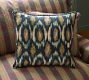 Zaria Emerald Ikat Pillow Cover