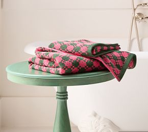 Birdseye Print Bath Towels | Greenrow