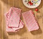Gingham Cotton Ruffle Napkins, Set of 4