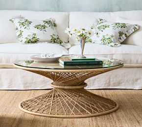 Tia Rattan Round Coffee Table | Greenrow