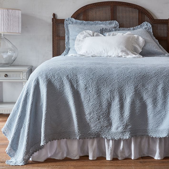 Matelasse Crochet Trim Coverlet | Greenrow