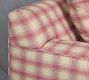Hadley Upholstered Pink Plaid Sofa
