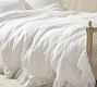 Linen Ruffle Crochet Duvet Cover &amp; Shams